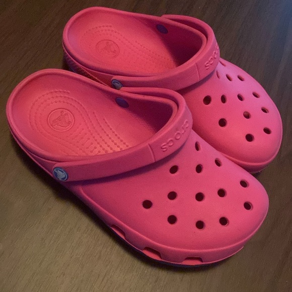 Crocs Retro Clog Kids Size 1 Unisex CROCS Classic PINK Slip On Clog Water Shoes - Picture 16 of 16
